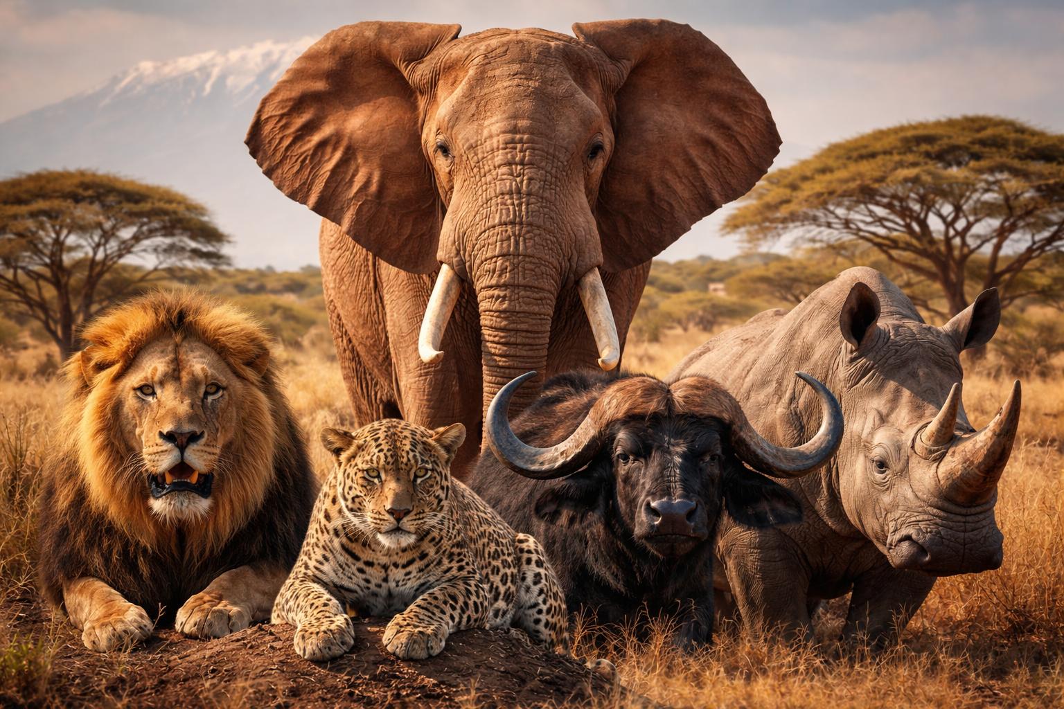 Big Five: in Kenya puoi incontrarli tutti insieme